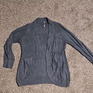 Stylish Gray Women's Maternity Cardigan